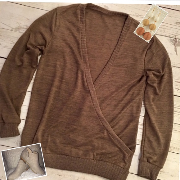 “LOVE YOU LATTE” BROWN KNIT SWEATER-NEW - Picture 3 of 8